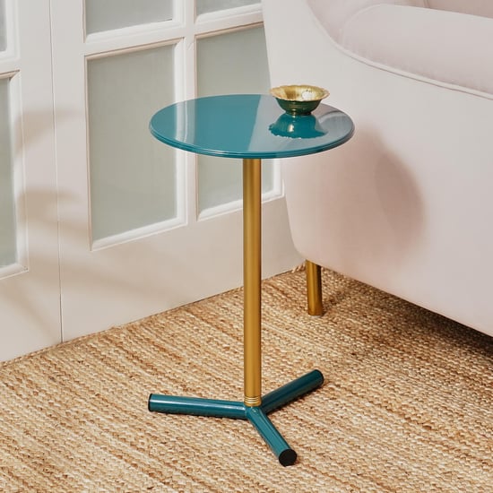 Maya Futura Metal Cocktail Table - Teal