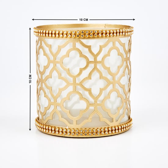 Rylee Glass Votive Holder with Iron Stand