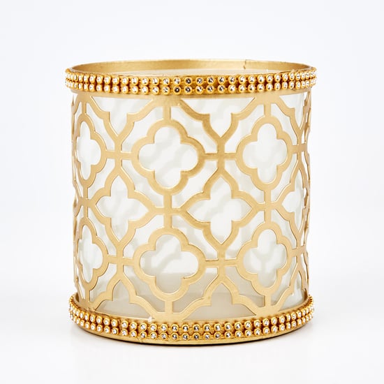 Rylee Glass Votive Holder with Iron Stand