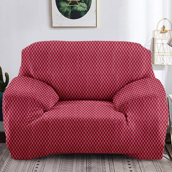 Helios Morgan Checked 1-Seater Sofa Cover