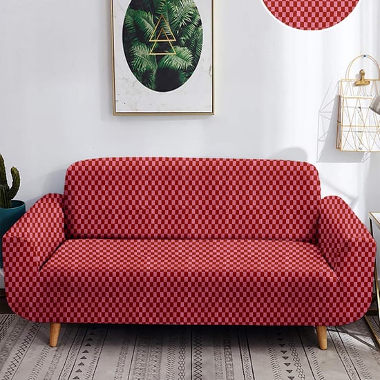 Helios Morgan Checked 2-Seater Sofa Cover