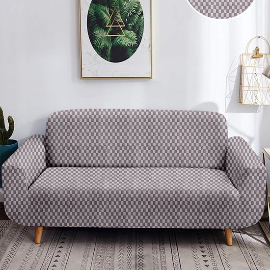 Helios Morgan Checked 3-Seater Sofa Cover