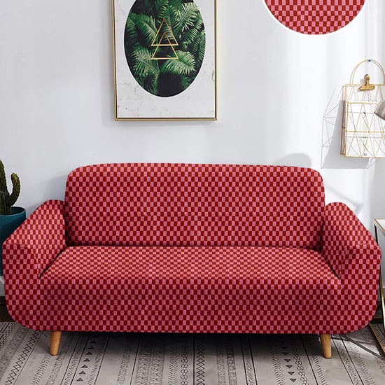 Helios Morgan Checked 3-Seater Sofa Cover
