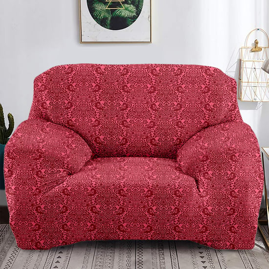 Helios Morgan Damask Print 1-Seater Sofa Cover