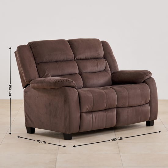 (Refurbished) Nairobi Fabric 2-Seater Sofa - Brown