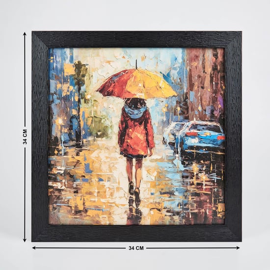 Girl Frame Pacific Aura Refresh Wooden Girl Picture Frame - 34x34cm | Black | MDF