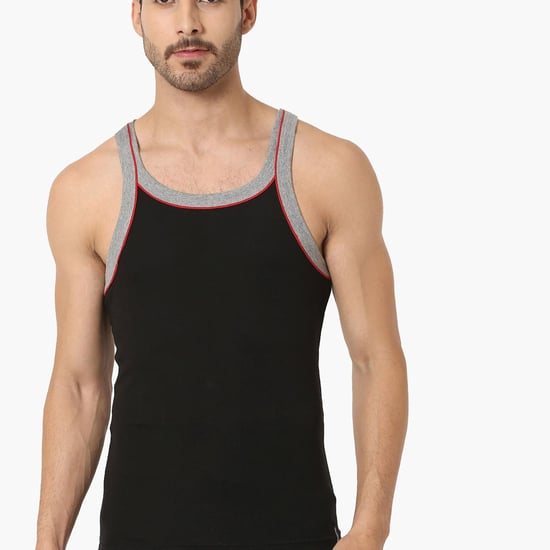 JOCKEY Contrast Strap Knitted Innerwear Vest
