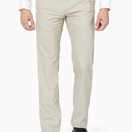 VAN HEUSEN Flat-Front Solid Chinos