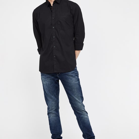 VAN HEUSEN Slim Fit Solid Long-Sleeve Shirt