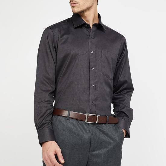 VAN HEUSEN Regular Fit Textured Cotton Shirt