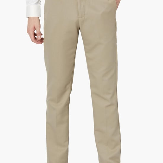 ARROW Solid Tapered Fit Formal Trousers