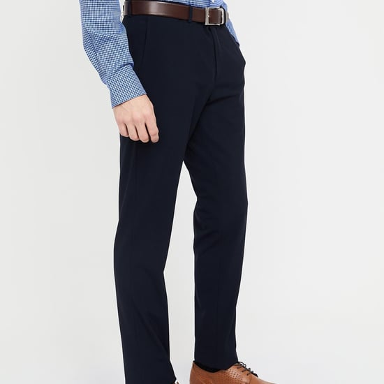 BLACKBERRYS Solid Low Rise Slim Fit Trousers
