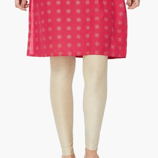 MELANGE Solid Leggings with Elasticated Waistband