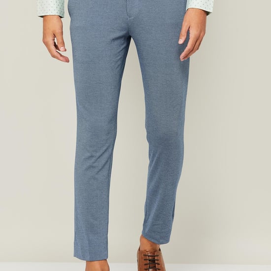 CODE Men Super Slim Formal Trousers