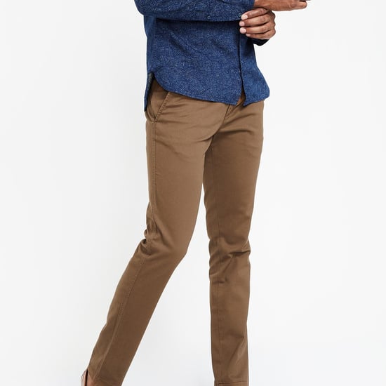 CODE Solid Flat-Front Chinos