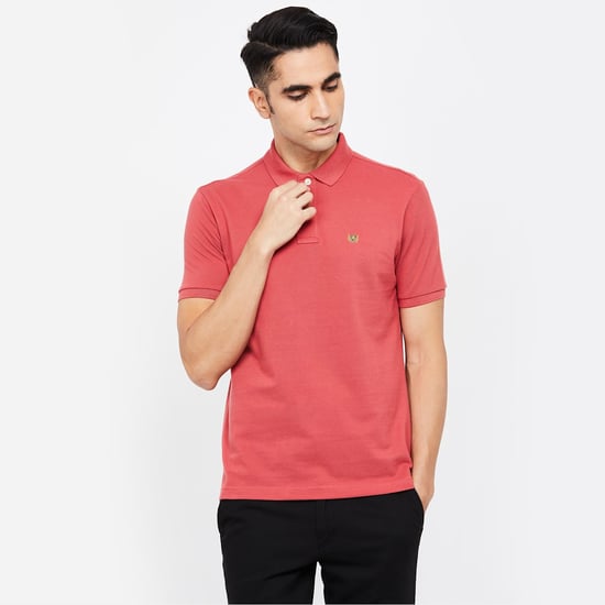 FAHRENHEIT Men Solid Slim Fit Polo T-shirt