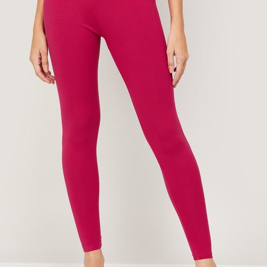 MELANGE Women Solid Elasticated Leggings