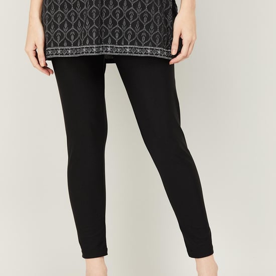 MELANGE Women Solid Regular Fit Leggings