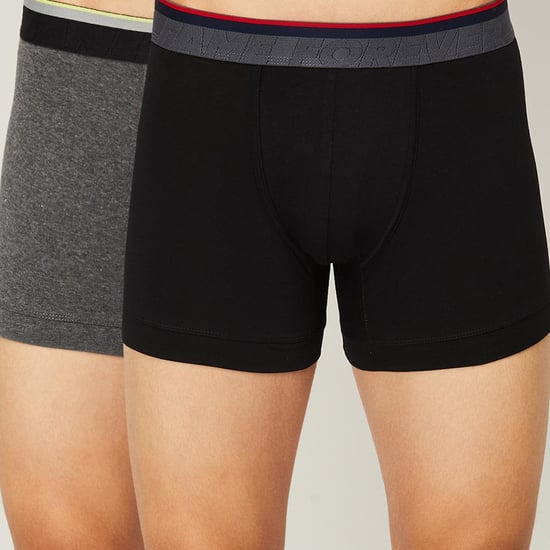 FAME FOREVER Men Solid Trunks - Pack of 2