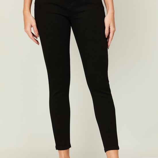 FAME FOREVER Women Solid Skinny Fit Dark Jeans