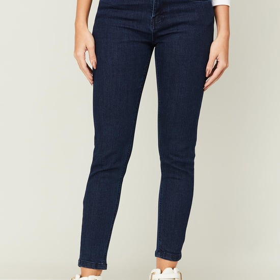 FAME FOREVER Women Solid Skinny Fit Dark Jeans