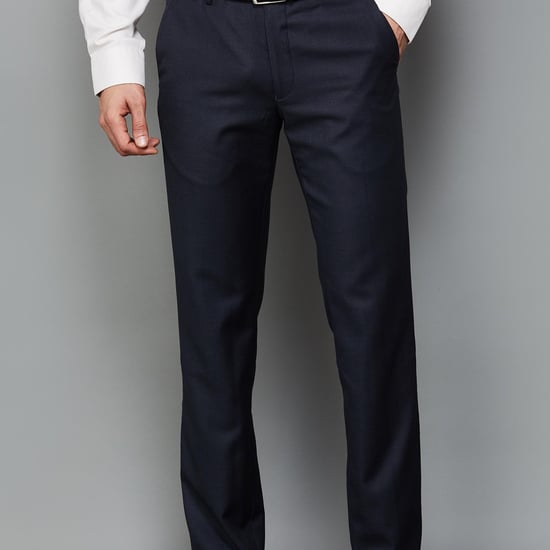 VAN HEUSEN Men Slim Fit Formal Trousers