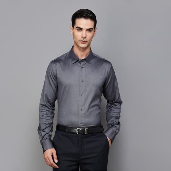 BLACKBERRYS Men Solid Slim Fit Formal Shirt