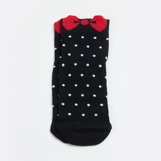 GINGER Women Patterned Knit Socks with Bow