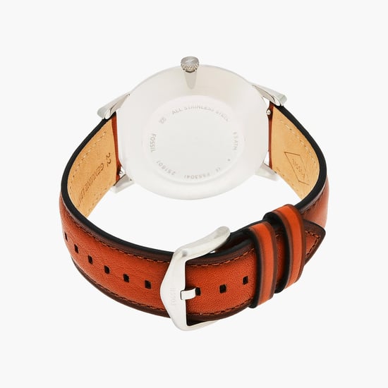 FOSSIL Men Analog Watch with Leather Strap