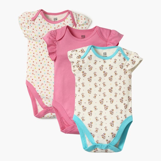 FS Mini Klub Infant Printed Bodysuit Set -3 Pcs.