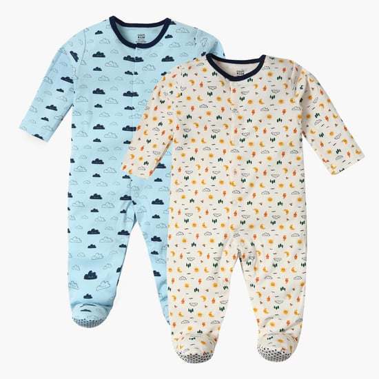 FS MINI KLUB Infant Printed Sleepsuit Set- 2 Pcs.