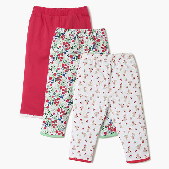 FS MINI KLUB Printed Knitted Leggings- Set Of 3 Pcs.