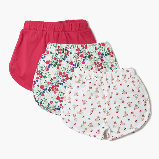 FS MINI KLUB Printed Curved Hem Shorts- Set Of 3 Pcs.