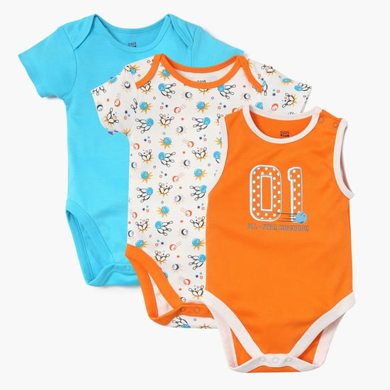 FS MINI KLUB Graphic Print Bodysuit Pack- 3 Pcs.