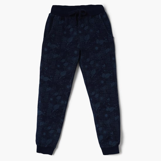 ALLEN SOLLY Printed Drawstring Waist Joggers