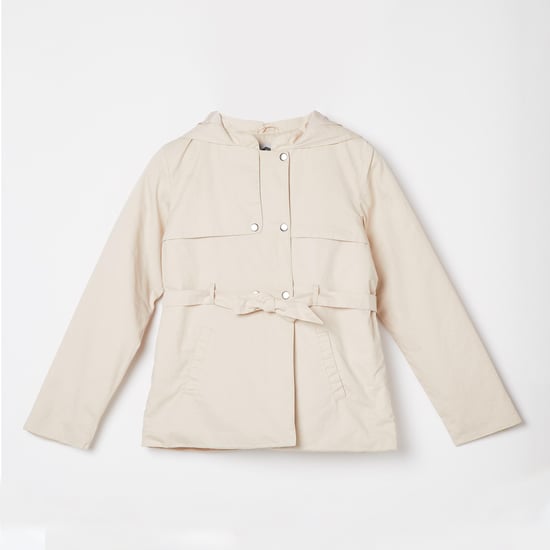 LEE COOPER JUNIORS Solid Belted Waistline Jacket
