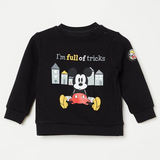 FS MINI KLUB Mickey Print Long Sleeve Crew Neck Sweatshirt