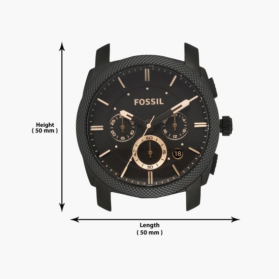 FOSSIL Men Round Chronograph Watch with Metal Strap FS4682IE