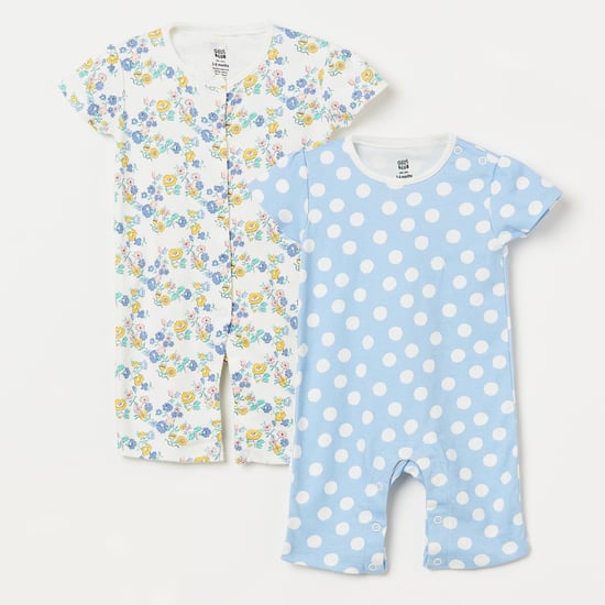 FS MINI KLUB Printed Rompers - Set of 2 Pcs.