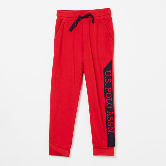 U.S. POLO ASSN KIDS Typographic Print Track Pants