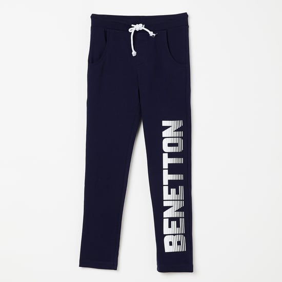 UNITED COLORS OF BENETTON Printed Drawstring Waist Trackpants