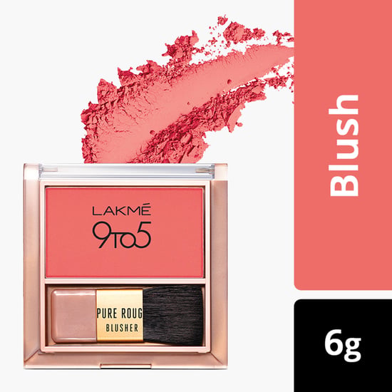 LAKME 9 To 5 Pure Rouge Blusher, Coral Punch, 6 g