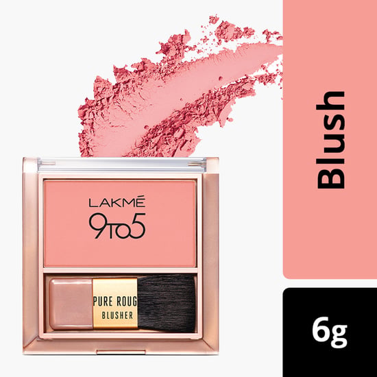 LAKME 9 To 5 Pure Rouge Blusher, Coral Punch, 6 g