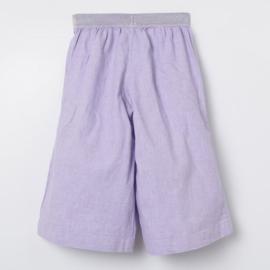 UNITED COLORS OF BENETTON Slub Pleated-Front Culottes