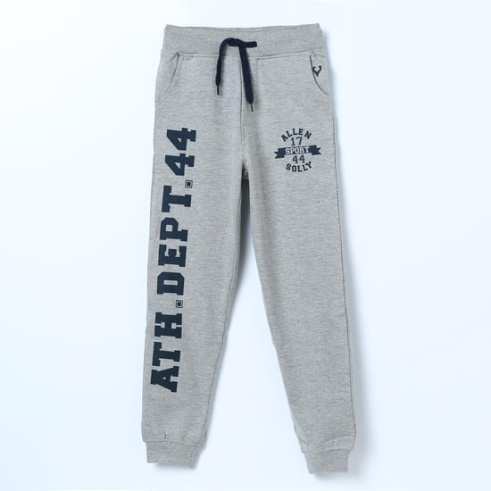 ALLEN SOLLY Printed Knitted Slim fit Track Pants