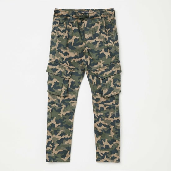 ALLEN SOLLY Camouflage Print Cargo Pants