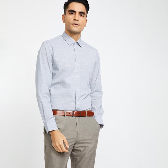 ALLEN SOLLY Solid Leather Belt