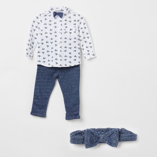 FS MINI KLUB Printed Shirt with Pant and Bow