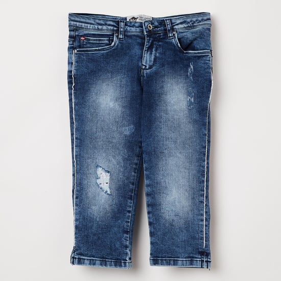 LEE COOPER JUNIORS Stonewashed Denim Capris
