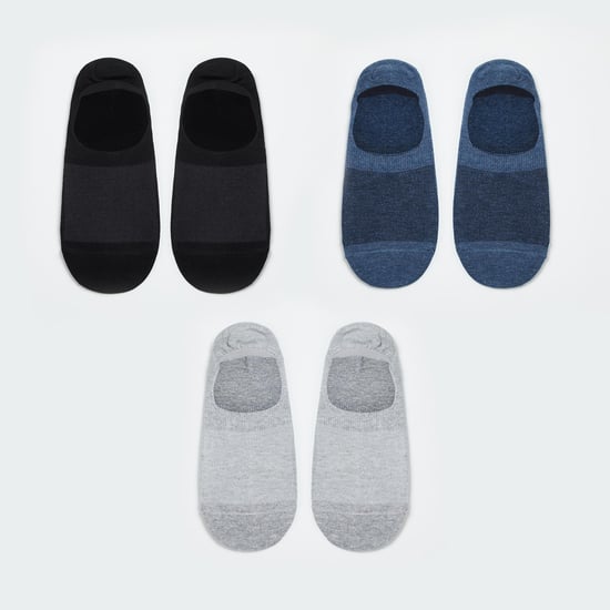 CODE Men Textured No-Show Socks - Pack of 3